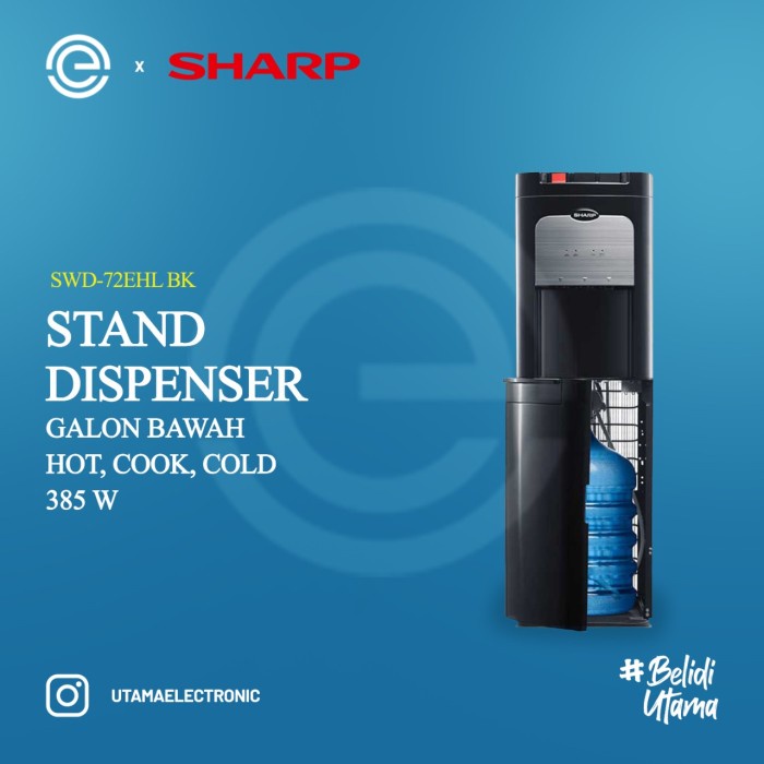 Sharp Dispenser Air Panas Dingin Swd-72Ehl #Original
