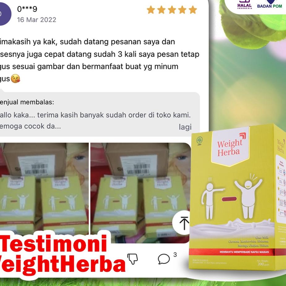 

YU7☘ Weight Herba - Susu Penggemuk No.1 di Indonesia Terlaku