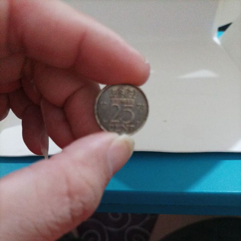 Koin Kuno 25 cent (25 sen) Belanda