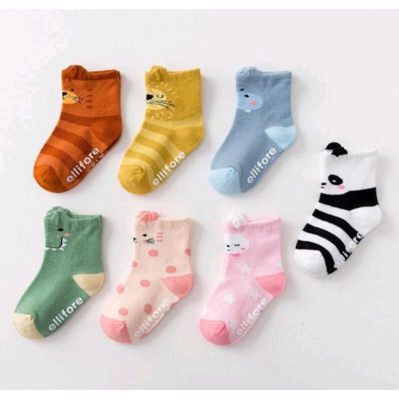 TERLARIS! 5 PASANG KAOS KAKI BABY CEWE/COWO 0-12 BULAN