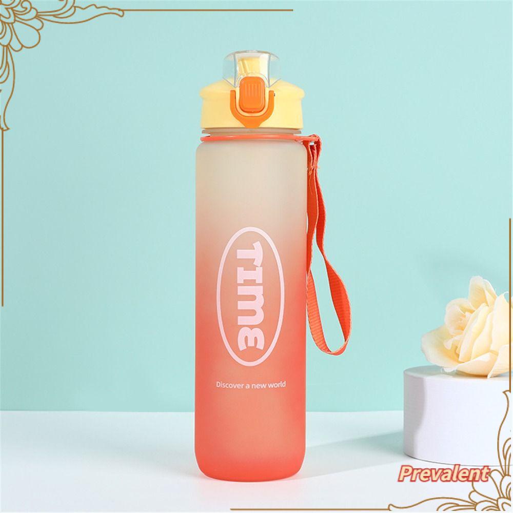 Preva 1000ml Botol Air Olahraga Penanda Waktu Warna Gradasi Kapasitas Besar Drink Jugs