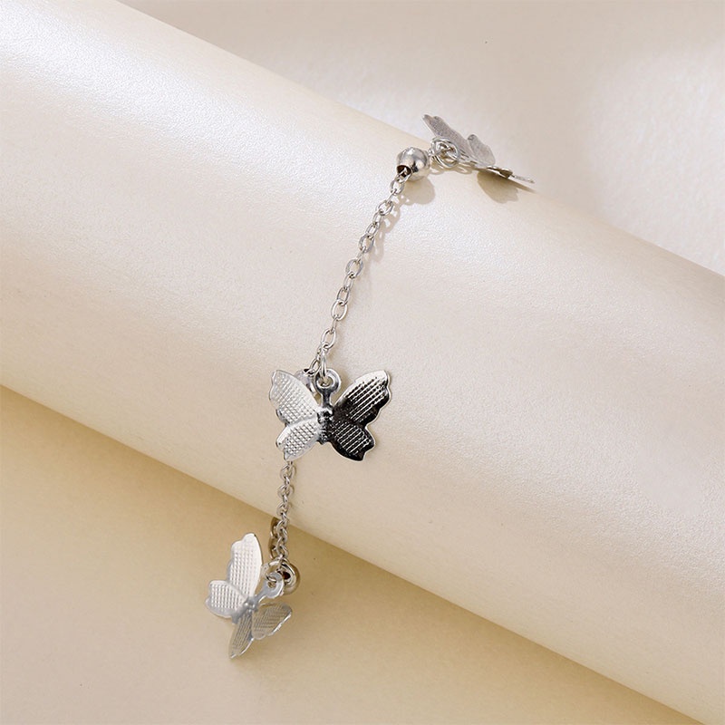 【COD】Gelang Kaki Pantai Kupu-Kupu Liontin Emas Perak Gelang Kaki Buatan Tangan Wanita Korea Fashion Murah Jewelry Aksesoris Imoport -FA