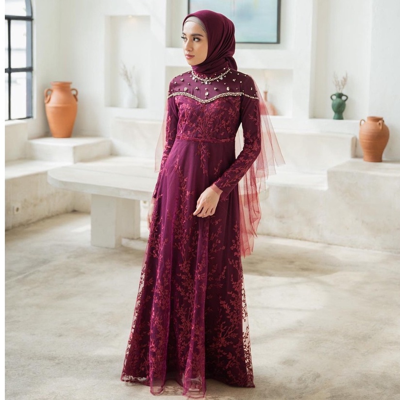 GAMIS TERLARIS BRUKAT NAMIRA / GAMIS FASHION REMAJA/GAMIS PESTA NIKAHAN SIZE M L XL