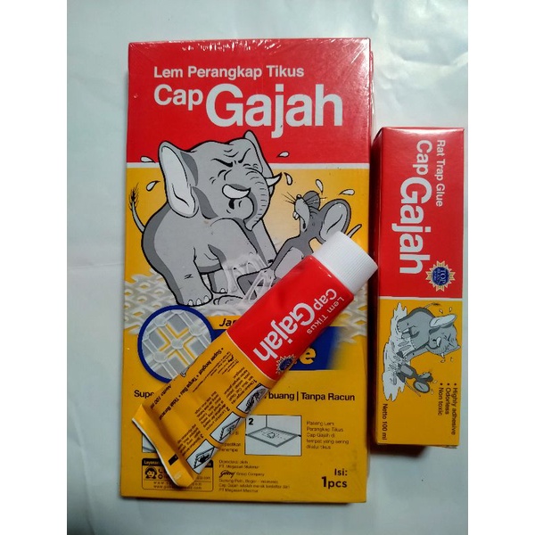 Lem Tikus Cap Gajah Original/Lem Tikus 2 pcs (Papan Dan Odol)
