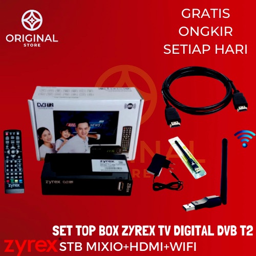 SET TOP BOX DVB T2 ZYREX ZBOX-1 STB DIGITAL TV RECEIVER