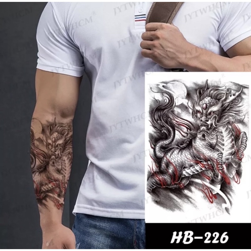 Stiker Tatoo Temporary Motif 3D Premium Quality TS-8008