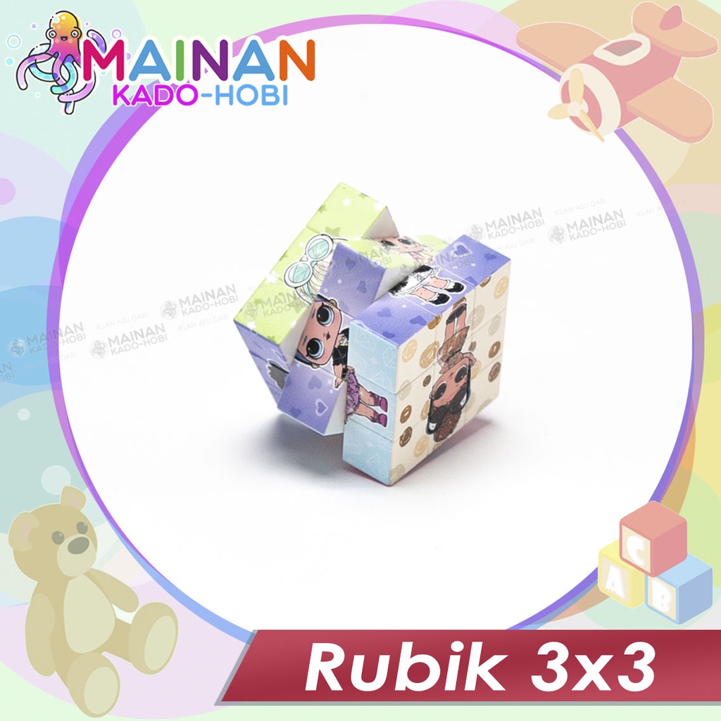 MAINAN ANAK EDUKASI PUZZLE RUBIK PUTAR 3X3