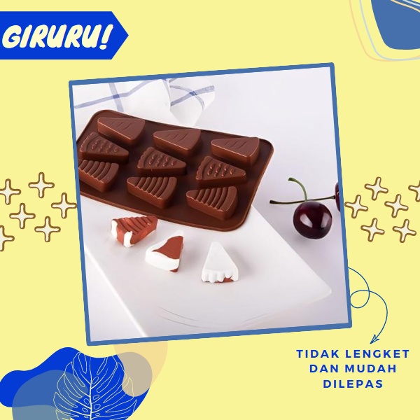 Cetakan Coklat Bentuk Pizza /  Cetakan Coklat Jelly Pudding / Cetakan Molds Silicone tahan panas Serbaguna