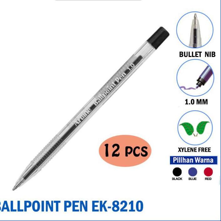 

ォ ARTLINE Ballpoint Pen EK-8210 (12 Buah) ユ