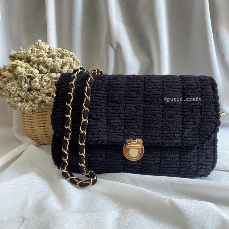 CHENILLE BAG | KANVAS BAG | DIY | size M