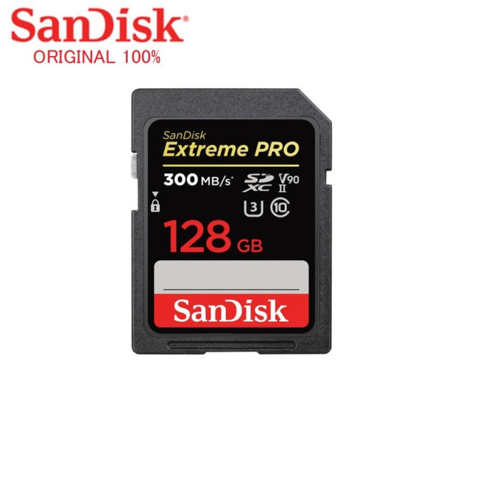 SanDisk SDXC Extreme Pro UHS-II 128GB (300MBps Read and 260MBps Write)