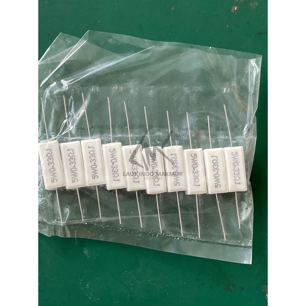 RESISTOR KAPUR 5W ANEKA UKURAN RESISTOR TAHU 5WATT R KAPUR 5 WATT ups