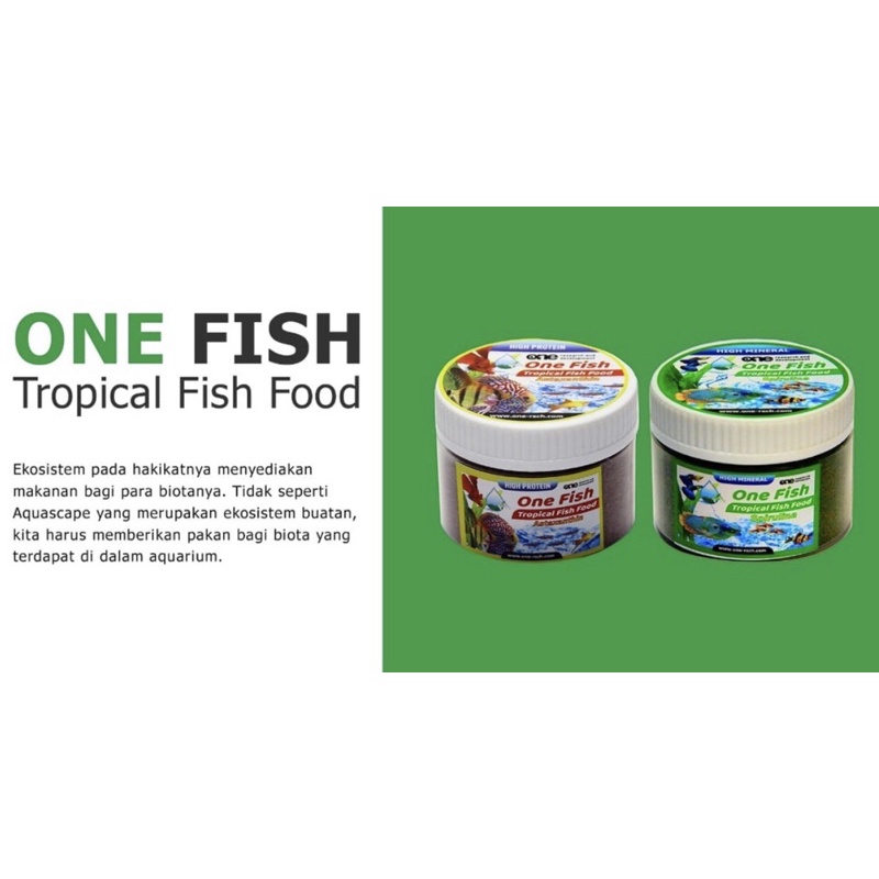 One Fish Tropical Fish Food High Protein Makanan Ikan Pelet Ikan Aquarium Aquascape