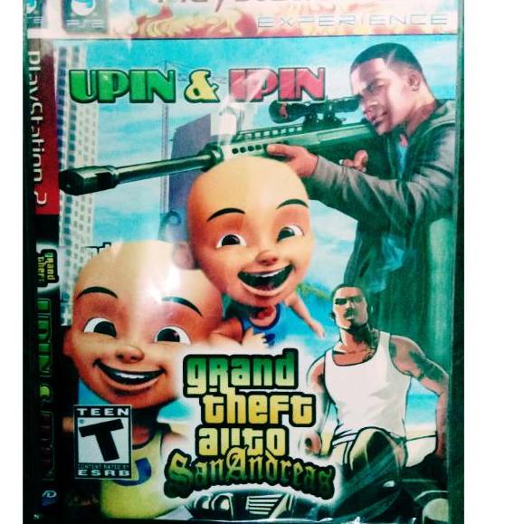 8.8 Brand Kaset Ps2 Game GTA San Andreas Upin Ipin