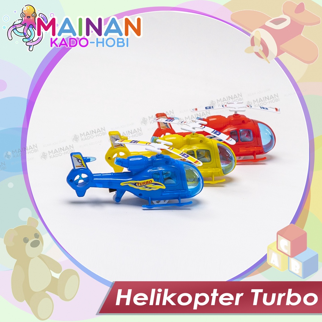 MAINAN ANAK MINIATUR DIECAST PESAWAT HELIKOPTER TURBO