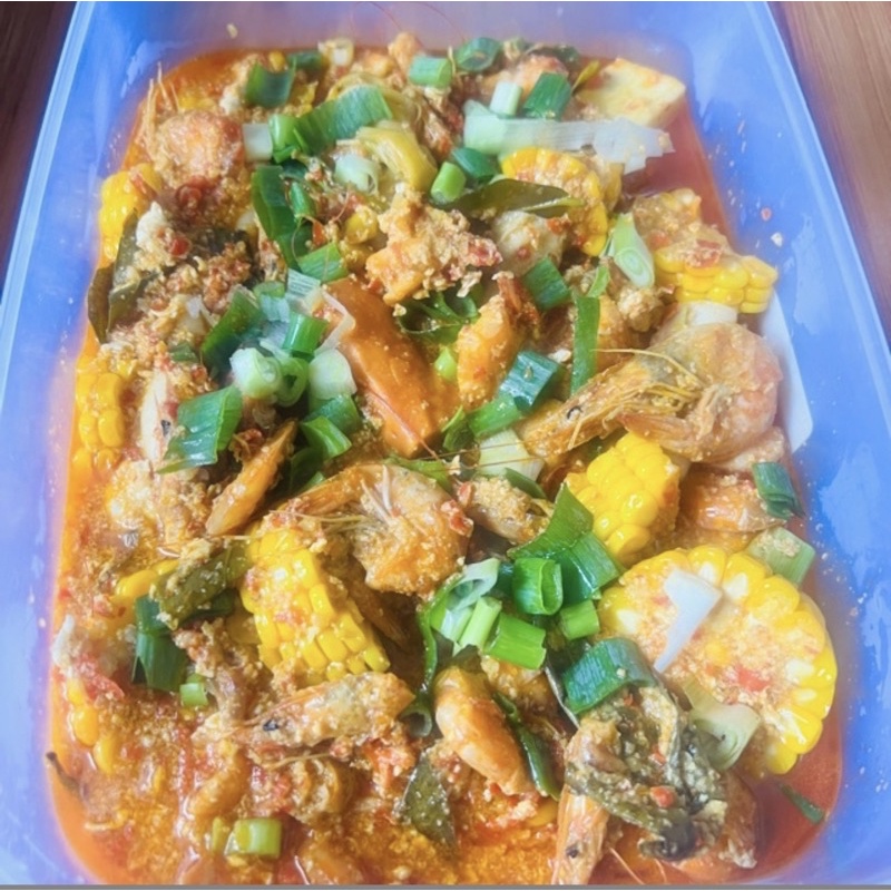 

udang+jagung saus padang