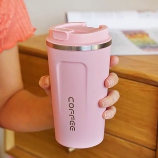 Travel Mug Termos Kopi Gelas Air Minum Tahan Panas Termos Coffe Termos Mug Untuk Kopi Dan Teh Tahan Panas Dan Free Stiker 3d (4pcs)500ml Bahan Sus 304