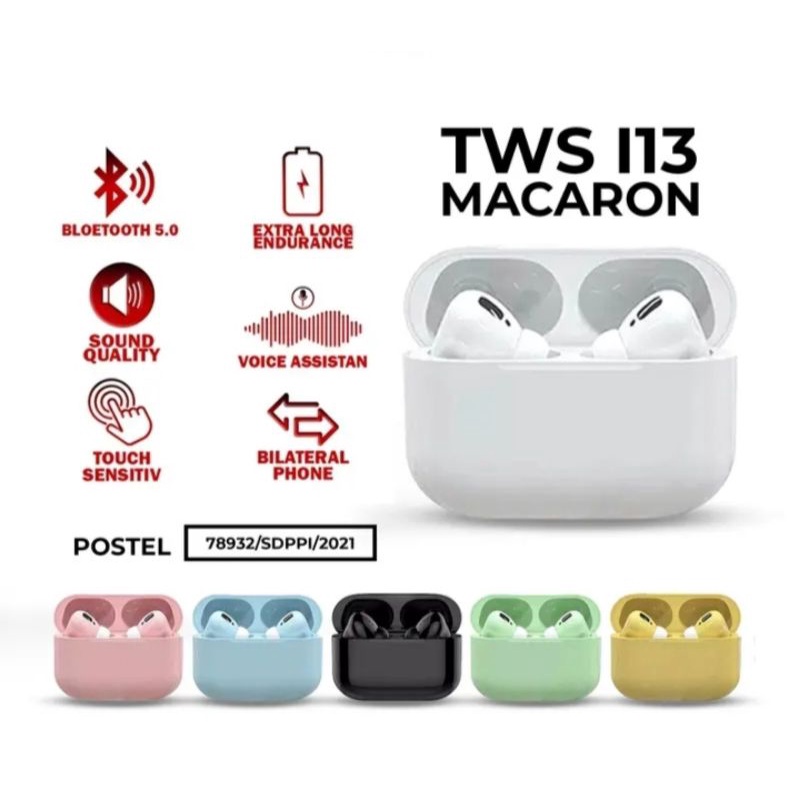 TWS i13 / 3 PRO MACARON HEADSET BLUETOOTH WIRELESS TWS