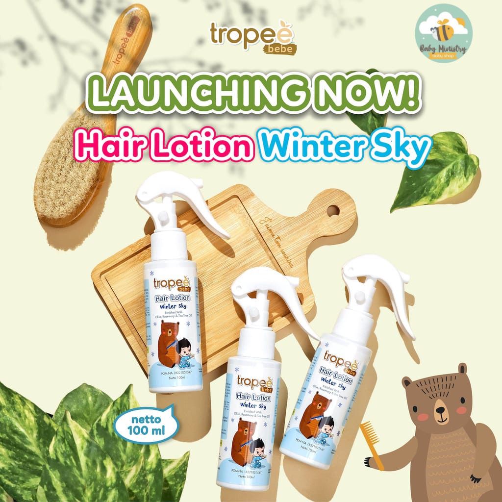 TROPEE BEBE HAIR LOTION WINTER SKY (100 ML) / RAMBUT ANAK BERKILAU / LOTION RAMBUT / PERAWATAN RAMBUT ANAK / TROPEE BEBE