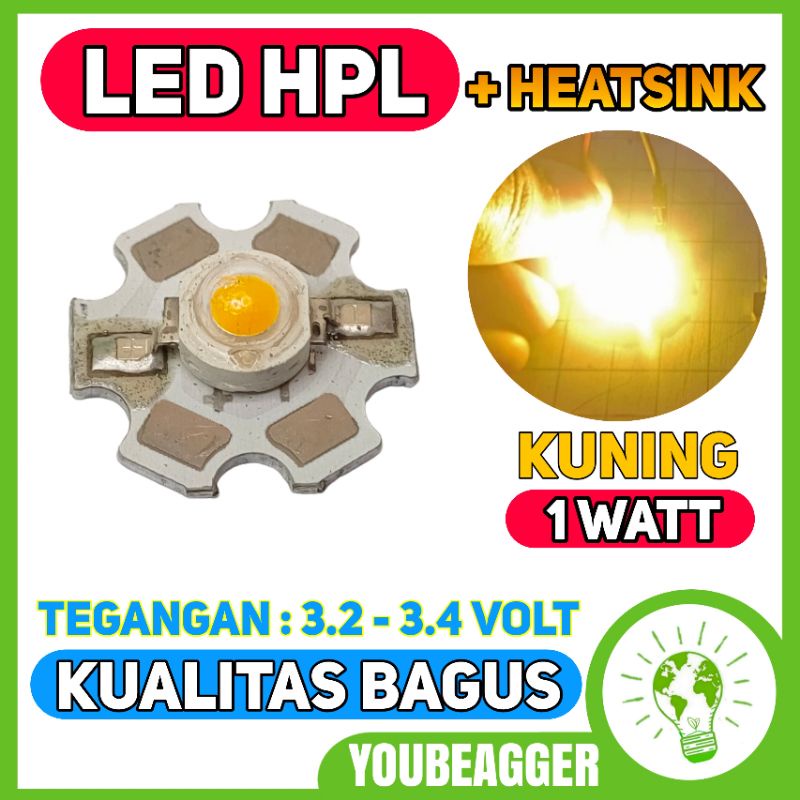 Led hpl kuning 1 Watt