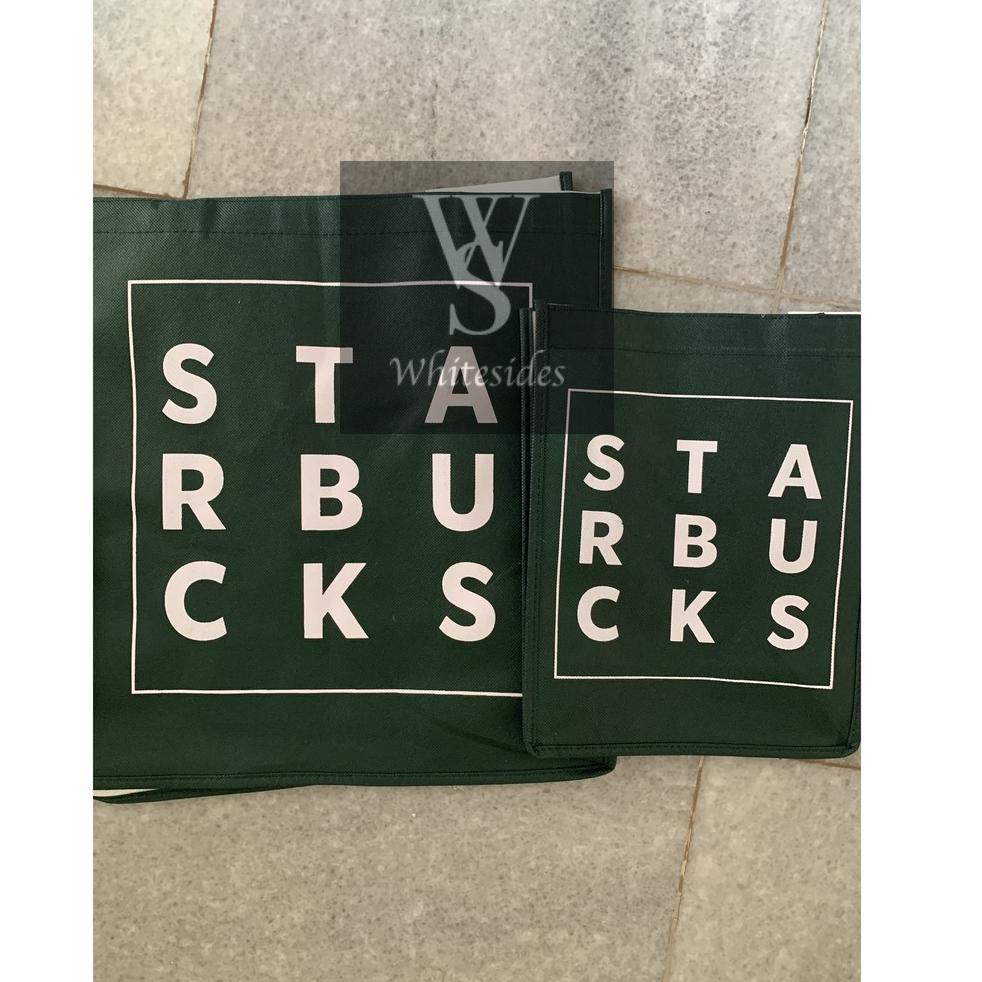 [PRODUK PDIW7] Starbucks Siren Spunbond Spunbound Tas Reusable Tote Bag Original Goodie New Paper Je