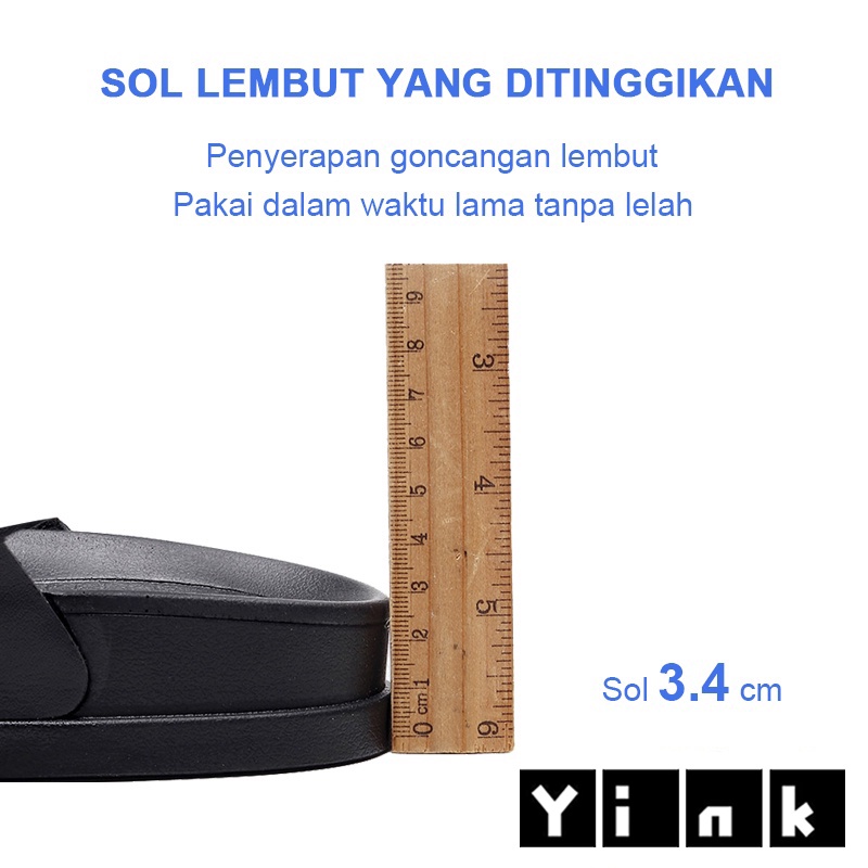 Yink Sandal Karet / Sandal Dewasa / Sendal Slop Pria Casual Murah Sendal Karet Kamar Mandi Empuk Anti Slip High Quality