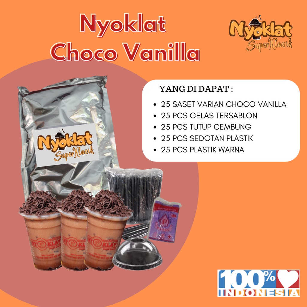 

Bubuk Minuman Coklat Vanilla - 1Paket - Nyoklat Super Klasik