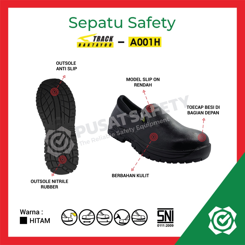 Sepatu Safety Kerja Slop Track Raktayoo A001H