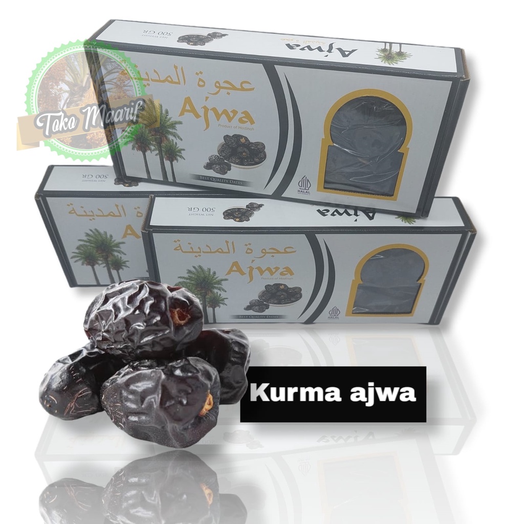 

AJWA Kemasan DUS ORI 500gr Anti Pecah 100% Asli Original Saudi bukan Thinwall / Kurma Ajwa Nabi Madinah