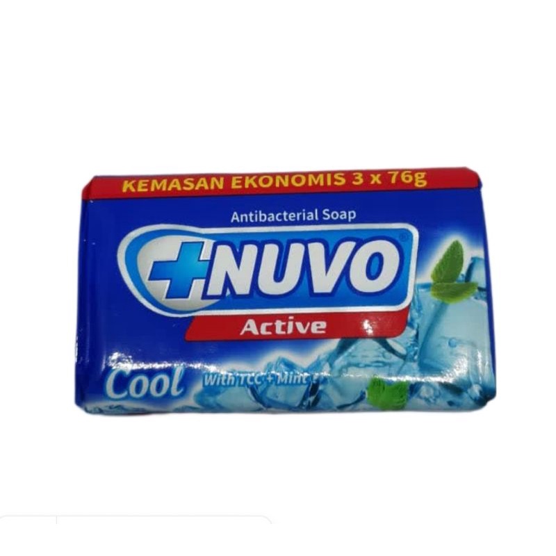 NUVO sabun batang 76gr / Sabun batang nuvo 76 gram / Sabun Mandi Nuvo Bar Soap Antibacterial