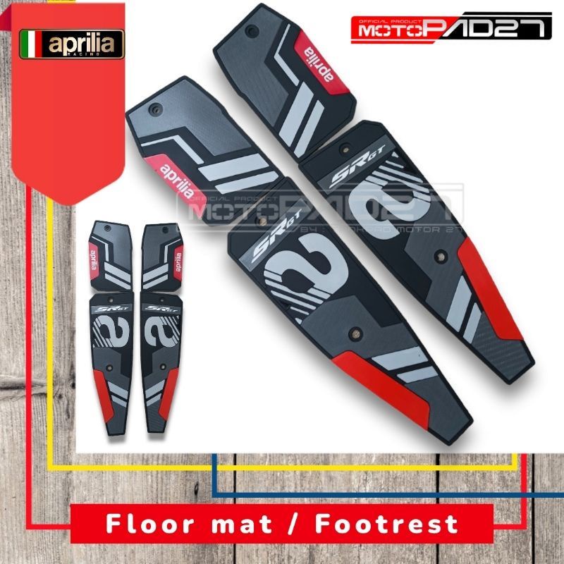 Karpet Footrest Floor Pijakan kaki APRILIA SR-GT200 Premium