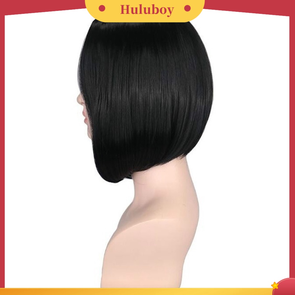 Wig Rambut Pendek Lurus Model Bob Untuk Cosplay Wanita