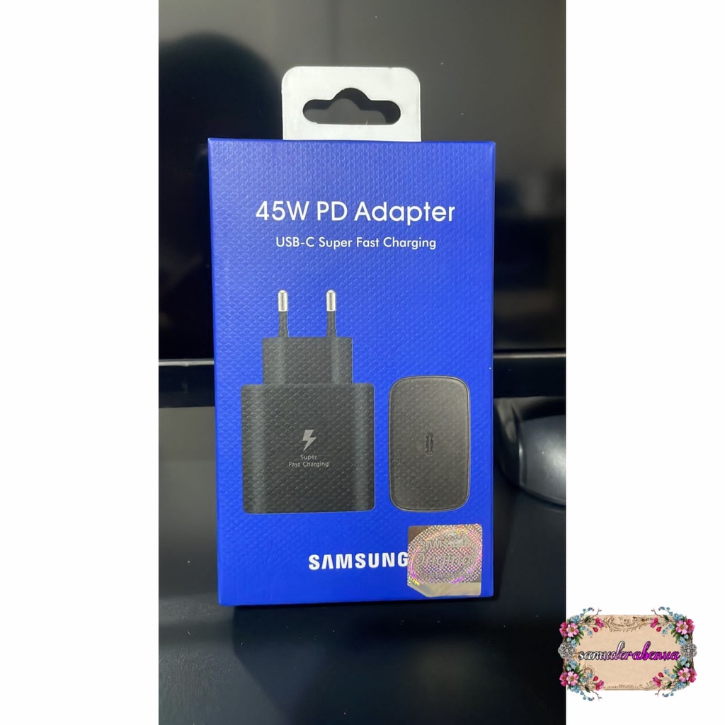 Adaptor Kepala batok Charger Casan Samsung Galaxy A33 A53 A73 5G a32 A52 a72 A52S note 10 note 20 S21 S21+ S21 ultra s22 s22ultra z flip 3 z fold 4 25W &amp; 45W Original USB C TO C Super Fast Charging SB4509