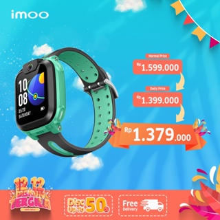 imoo Watch Phone Z1 Green HD Video Call Ultra Long Standby 7 Day Realtime GPS Anak Water Resistance IPX8