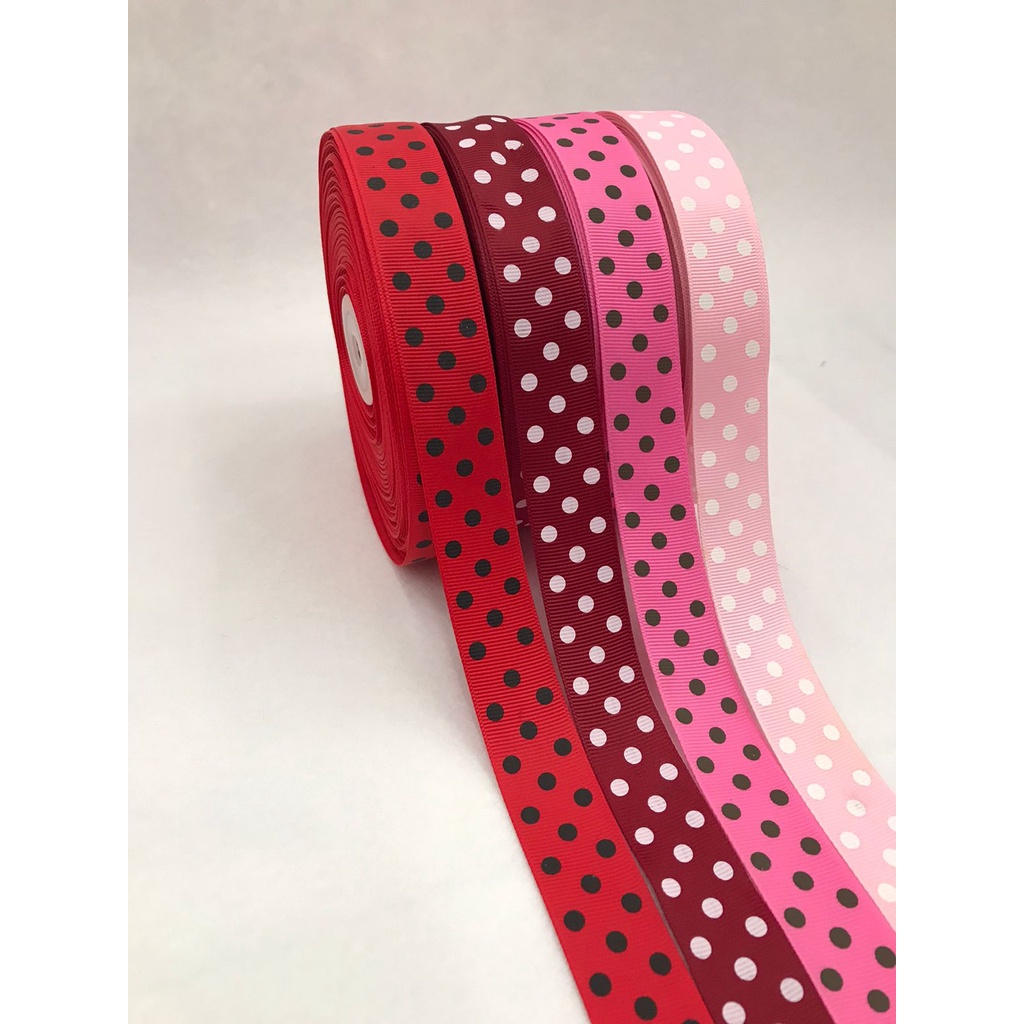 5 YARD - 2,5 CM / PITA GROSGRAIN MOTIF POLKADOT