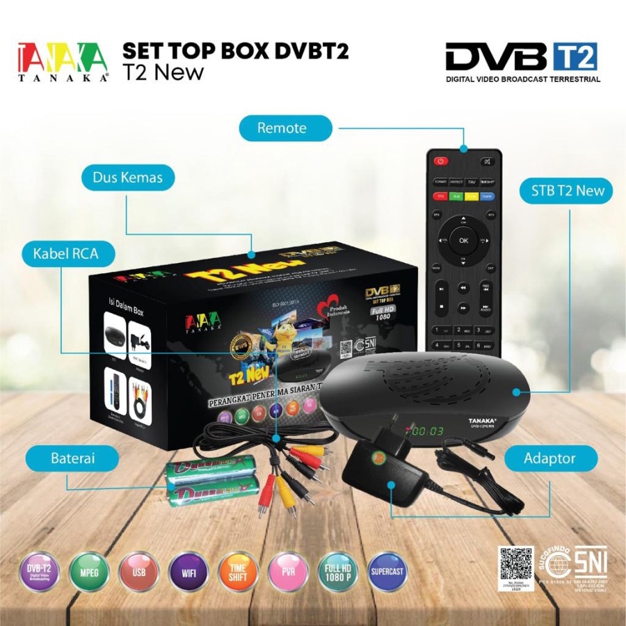 SET TOP BOX DIGITAL DVB T2 - WIFI STB SUPER HD - STB T2