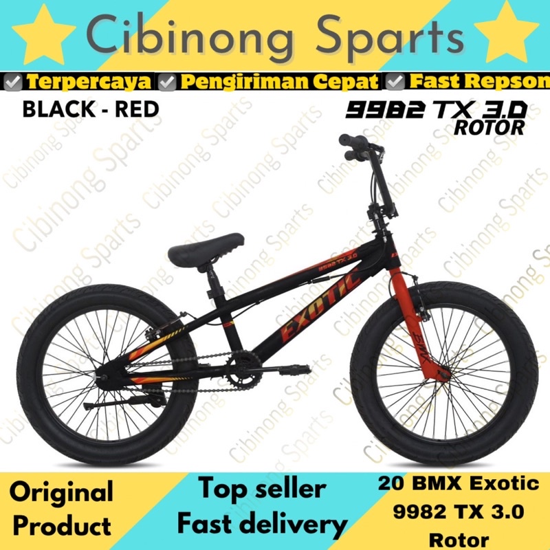 Sepeda BMX 20 Exotic TX 9982 3.0 Rotor Ban Besar Ban Jumbo New
