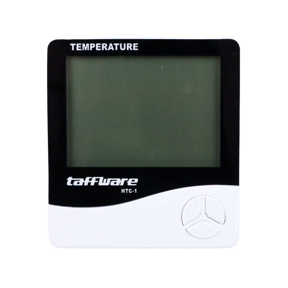 ( 100% BARANG ORI ) Taffware Digital Temperature Humidity Meter + Clock Calender - HTC-1