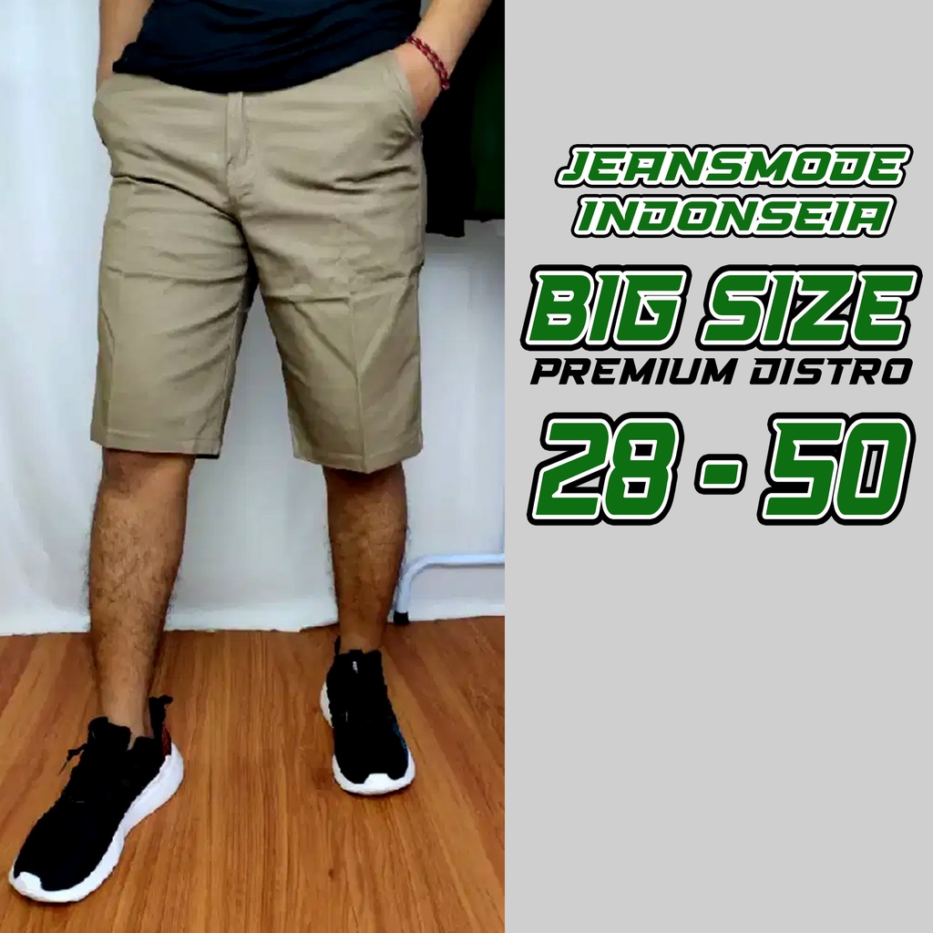 Chinosn pendek Jumbo Premium Distro Big Size Streach Chinos 28 sampai 50 Terbaru