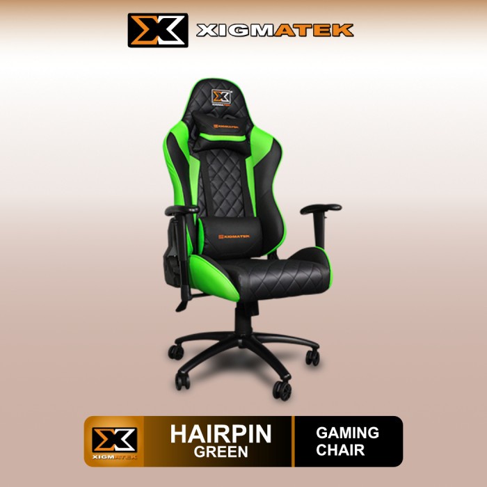 GAMING CHAIR / KURSI GAMING XIGMATEK HAIRPIN GREEN