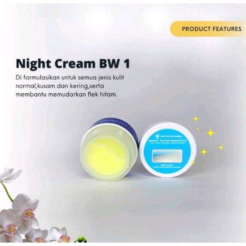 BW1 KEMASAN BARU (ULTIMATE) READY COD ‼️ ECER FASTDERM NIGHT GLASSKIN ULTIMATE FAST DERM BIRU KRIM MALAM PEMUTIH UNTUK KULIT NORMAL GLOWING