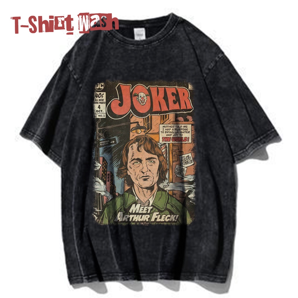 BAJU DISTRO ACID WASH JOKER T-SHIRT ACID TEE JOKER WASHING KAOS PRIA WANITA VIRAL LENGAN PENDEK ORIG