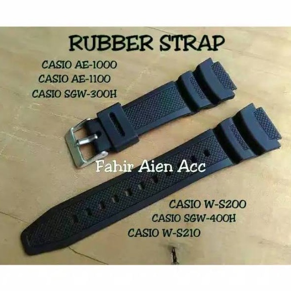 STRAP TALI JAM TANGAN CASIO AE-1000 AE-1100 WS200 WS-200 RUBBER STRAP TALIJAM