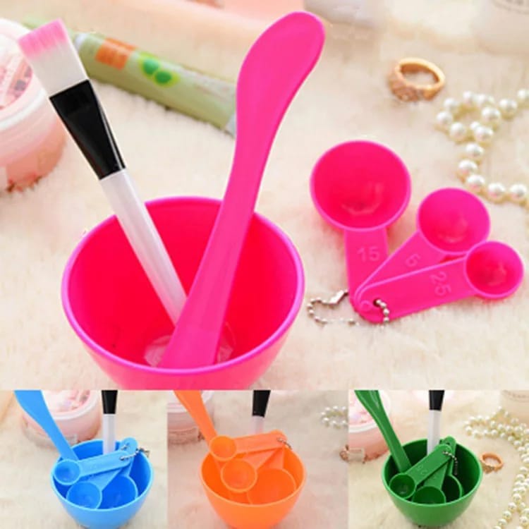 `ღ´ PHINKL `ღ´ Mangkok masker organik set (kuas spatula sendok takar mangkuk)