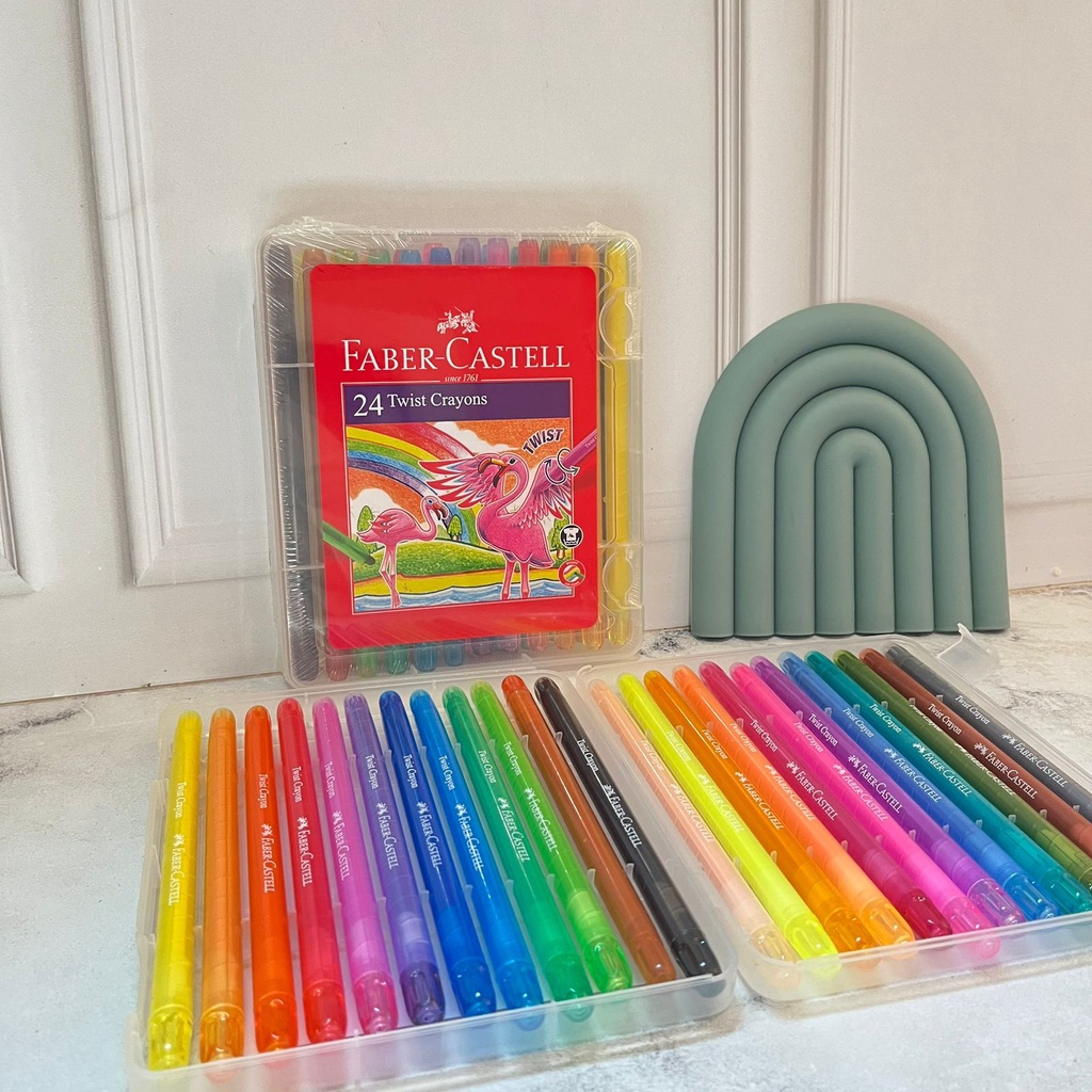

KRAYON TWIST FABER CASTELL ISI 24 PCS WARNA-WARNI LENGKAP BEST QUALITY