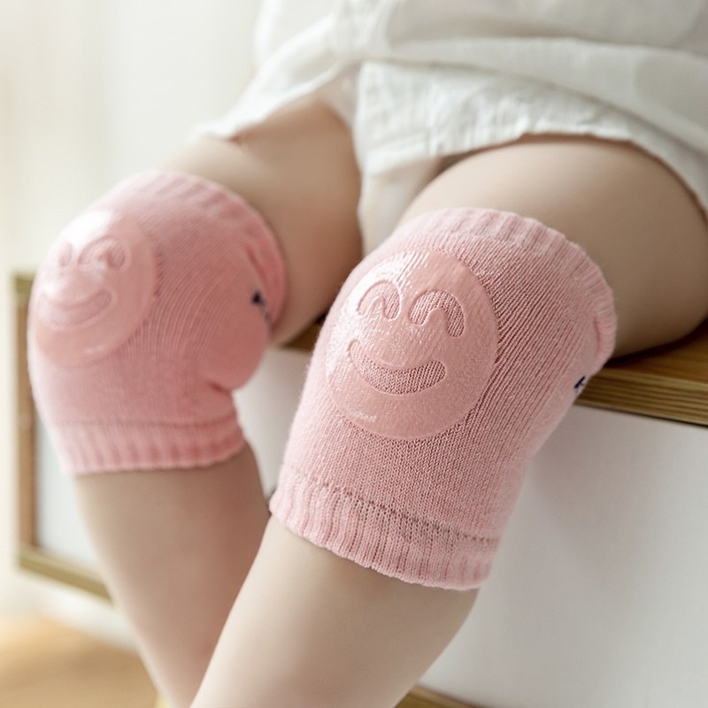 Pelindung Lutut MOTIF SMILE Anak Bayi Anti Slip /Baby Kneepad / Knee Protector Kaos Kaki/Wajah tersenyum berlutut