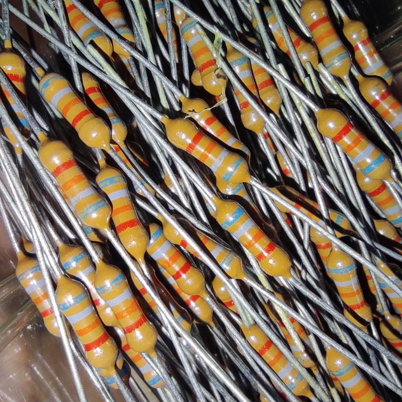 68K Vintage NOS Resistor 1/2w carbon film jadul untuk audio tube radio amplifier  1/2watt 1/2 w watt