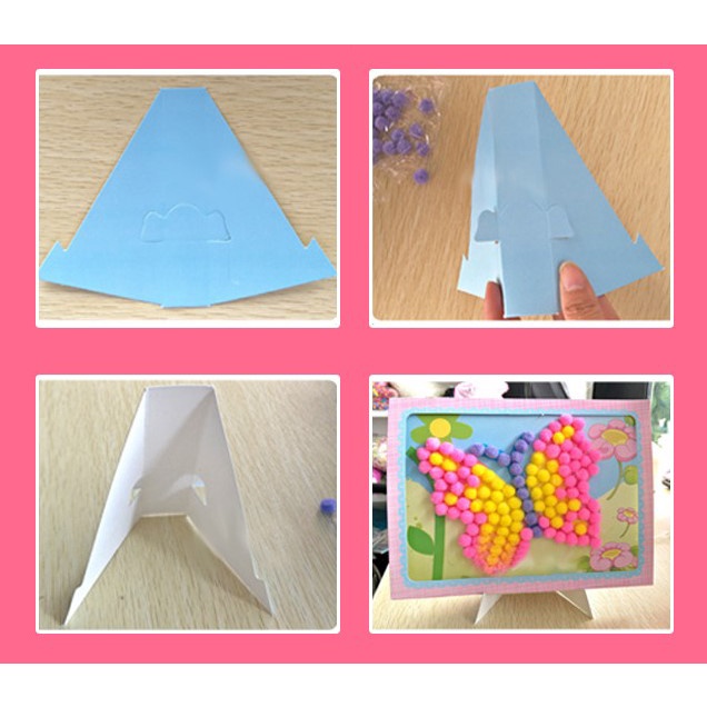 DIY Tempel PomPom - Mainan Edukasi Anak Montessori - Menempel PomPom