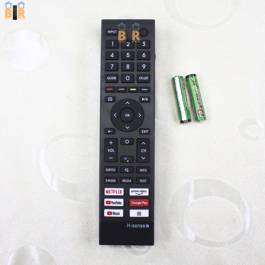 Remot Remote Smart TV Hisense Youtube Netflix H Sense LED LCD tanpa setting Google Prime