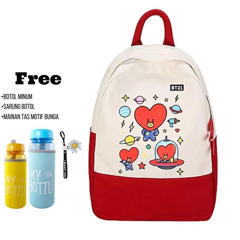 New Fashion Korea BT21 Tas Anak Krakter Lucu Ransel Sekolah Tk SD SMP Paud